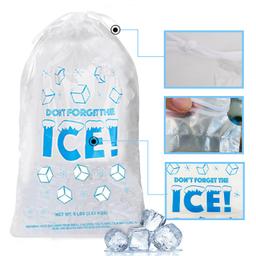 Customized Disposable Plastic Ice Bag Packing with logo with Drawstring - thumbnail 4