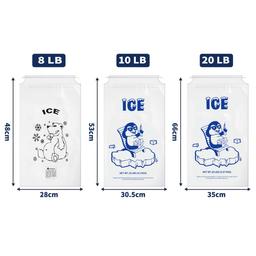 Customized Disposable Plastic Ice Bag Packing with logo with Drawstring - thumbnail 5