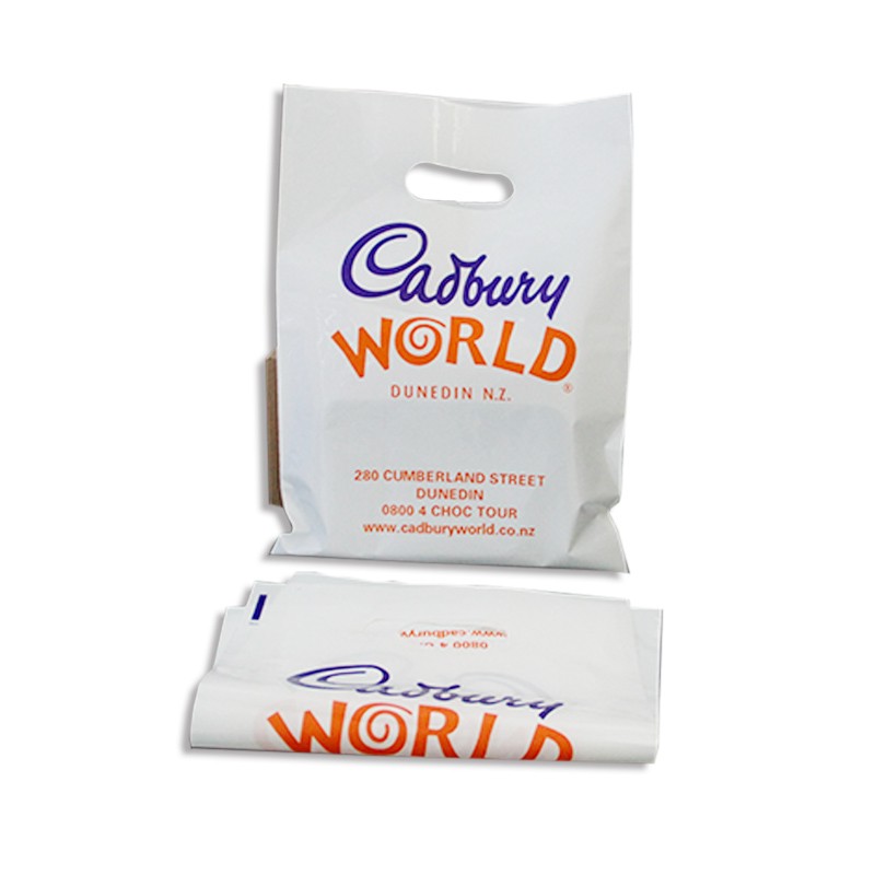 Food Packaging Die Cut Handle Take Out Plastic Bag Transparent T Shirt Packaging Bags for Food Takea - product image 4