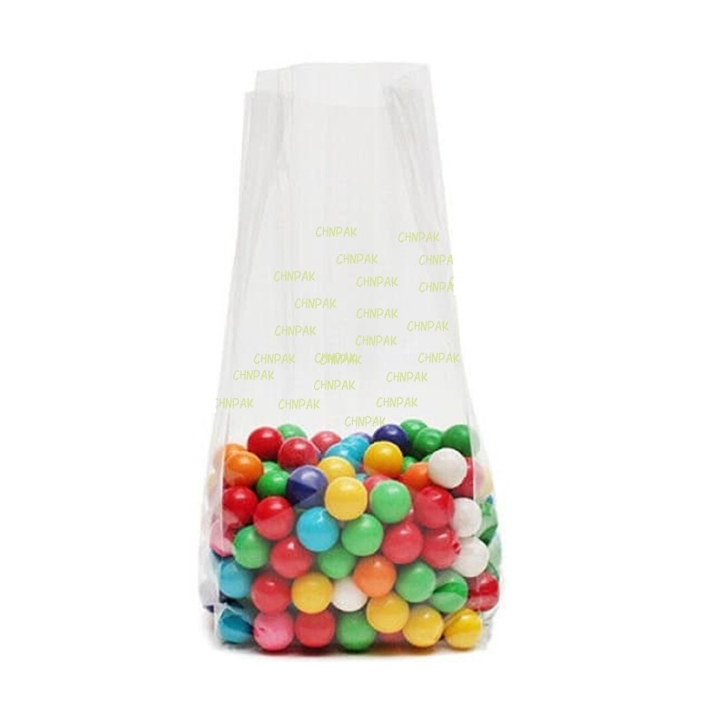 Custom Transparent Cellophane Square Bottom Bags Gusset OPP Cello Bags for Candy Popcorn - product image 1